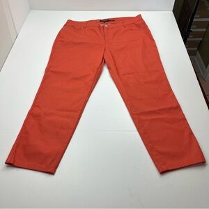 Lafayette 148 New York Mercer Orange Pants Women’s Size 14 Stretch Office Work